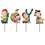 Peanuts Snoopy Gang Pathway JOY Christmas Lighted Yard Lawn Outdoor Decoration