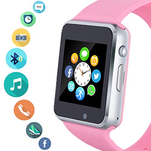 Smart Watch, Smartwatch Phone with SD Card Camera Pedometer Text Call Notification SIM Card Slot Music Player Compatible for Android Samsung Huawei and IPhone (Partial Functions) for Women Teens Girls - Thumbnail 7