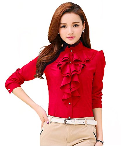 red frilly tops