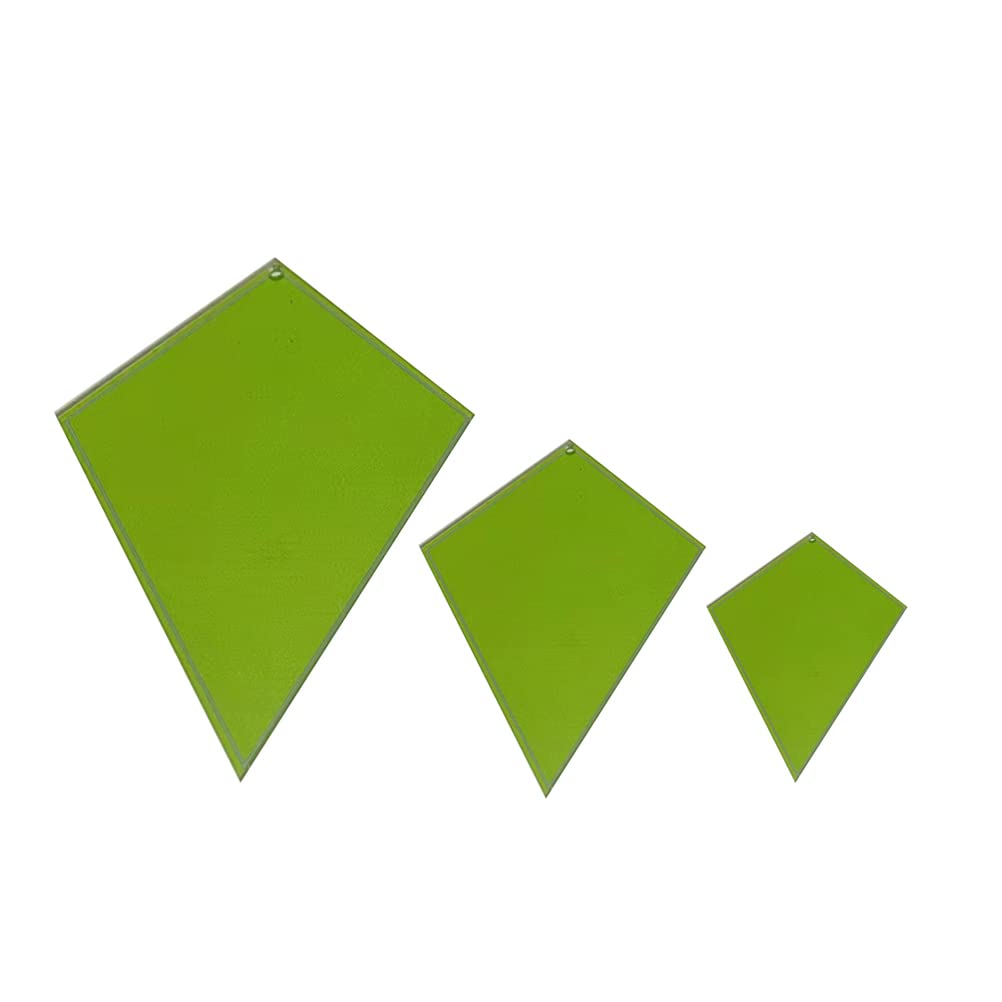 Yusat 3 Pcs Periwinkle Quilting Template Quilt Stencils Quilter Styling Tool Patchwork Templates Stencil DIY Tool for DIY Quilting Sewing Crafts