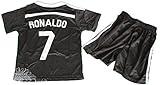 2014/2015 REAL MADRID BLACK DRAGON CRISTIANO RONALDO 7 FOOTBALL SOCCER KIDS JERSEY & SHORT (6-7 YEARS)