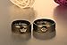 Stainless Steel Her King His Queen Ring His and Hers Couples Engagement Wedding Bands, Black