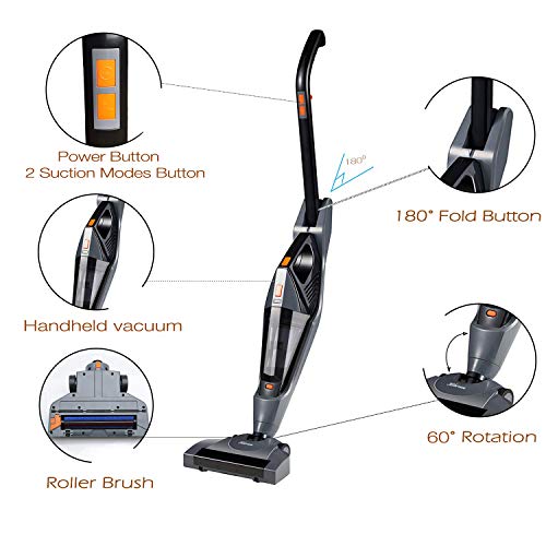 Cordless Vacuum, Hikeren 12Kpa Powerful Suction Lightweight Stick