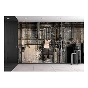 Industrial Fuse Boxes Against Damaged Wall