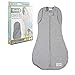 Woombie Convertible Baby Swaddling Blanket I Swaddle Converts to Arms-Free Wearable Blanket for Babies Up to 6 Months, Grey, 14-19 lbs