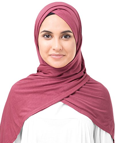 InEssence Crimson Red Viscose Jersey Scarf Women Girls Wrap Medium Size Hijab