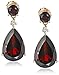 Amazon Collection 10k Yellow Gold Gemstone and Diamond Accent Drop Earrings
