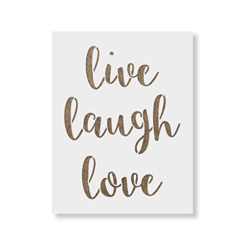 Live Laugh Love Stencil Template - Reusable Stencil with Multiple Sizes Available