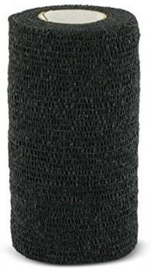 Andover Co-Flex Vet Flexible Wrap Bandages Lightweight and Breathable Black 4"
