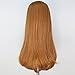 Miss U Hair Girl Long Wavy Light Orange Cosplay Costume Wig with Yellow Hairband Glass