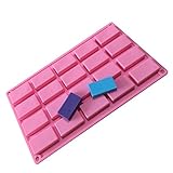 Allforhome (TM) 20 Cavities Rectangle Silicone Soap Mold Handmade Guest Sample Soap Mold Ice Cube Tray Biscuit Candy Chocolate Bar DIY Mold Mould