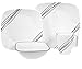 Corelle Simple Sketch 16-Piece Dinnerware Square White Value Bundle