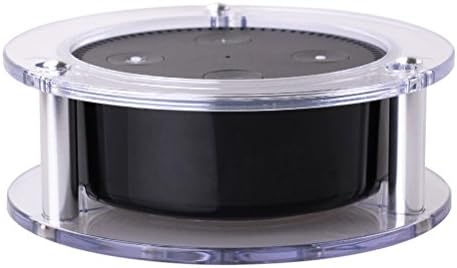 Healifity Acrylic Speaker Stand Holder for 2nd Generation Amazon Echo Dot (Transparent White)