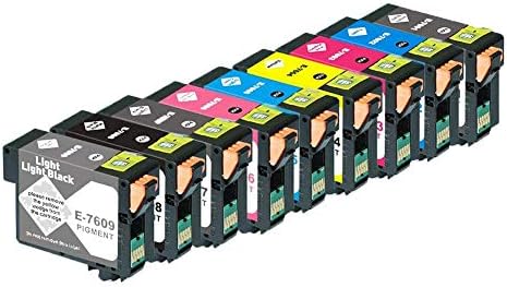 Teng® Set of 9 T7601 T7602 T7603 T7604 T7605 T7606 T7607 T7608 T7609 Ink Cartridges Compatible with Epson SURECOLOR SC-P600 Printer