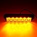 Favson 6 LED Strobe Lights for Trucks Cars Van with Super Bright White&Yellow Emergency Flasher(4 pcs) (2pcs)