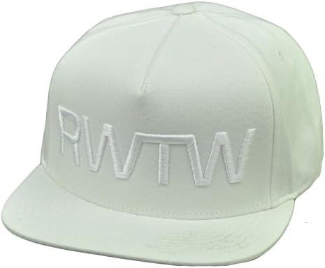 RWTW Logo Roll With The Winners Snapback Flat Bill White Hat Cap Brand Flag