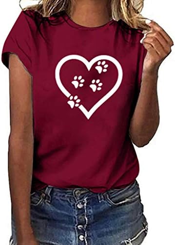 QueenMM🍀2019 Lovely Animal T Shirts Women Cute Graphic Blessed Shirt Funny Cat and Doggy Large Size Tees Tops