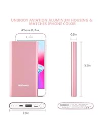 Cargador portátil de carga rápida QC 3.0 de 10000 mAh compatible con iPhone, iPad, Samsung Galaxy teléfono celular y dispositivo de smartphone Android