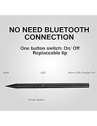 Stylus Pen for Apple iPad Pro Palm Rejection , Active Digital Pencil for iPad pro 3rd Gen 11 12.9 Inch Air 3rd Gen   iPad 6th Gen   iPad mini 5th Gen After 2018-Black