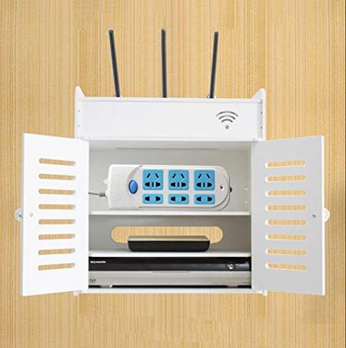 ワイヤレスルーター収納ボックス無線lanセットトップボックスの棚 Pvcケーブル電源プラグワイヤストレージボックス デスクトップ壁が二重使用を搭載し 白 35 28 33m Tarunniketanpublicschool Com