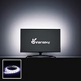 Vansky&reg; Bias Lighting for HDTV USB LED Strip Normal Bright White Backlight Kit for Flat Screen TV LCD, Desktop PC (Reduce eye fatigue and increase image clarity)
