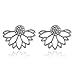 SUNSCSC Elegant Arrow Hand Lotus Dangle Ear Stud Earrings (Style 533)