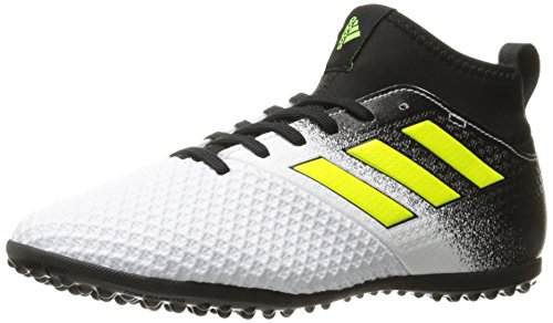 adidas Boys' Ace Tango 17.3 TF J Soccer-Shoes, White/Solar Yellow/Black, 12 Medium US Little Kid