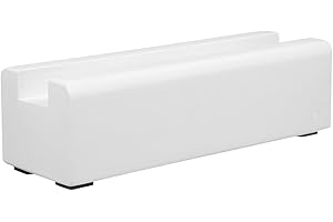 DOITOOL Mirror Stand Holder, Heavy Duty Floor Mirror Stand Holder, 10 Inch Solid Wood Floor Base Full Length (White)