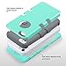 ULAK iPhone 5C Case, Shockproof Soft Silicone Rubber Hard Plastic Hybrid Heavy Duty Protection Kidproof High Impact Case Cover for Apple iPhone 5C-Glossy Mint/Grey