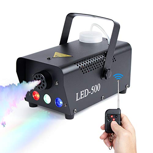 【2019 Upgraded】Fog Machine with Lights,Wireless Remote Control MOMSIV Portable Smoke Machine with Colorful LED Lights for Christmas,Holidays,Parties,Weddings,Halloween (500W) - Thumbnail 6