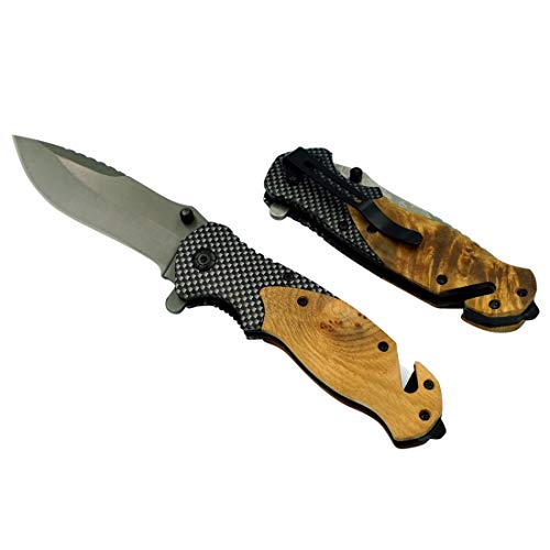 Unilove Folding Knife Pocket Knife Outdoor Survival Knife Tactical Knife with Sheath for Camping Hunting Survival and Outdoor - Thumbnail 6