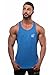 Dri Fit Microfiber Bodybuilding Stringer Tank Top Y-Back Racerback, Large, Blue