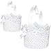 Boao White Handle Wedding Flower Baskets, 2 Packs(5.90 x 4.72 x 4.33 Inch)