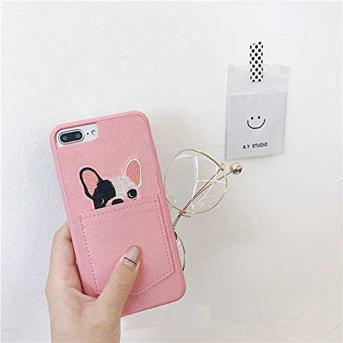 image for UnnFiko Leather Wallet Phone Case with Credit Card Holders, Lace Dog P
