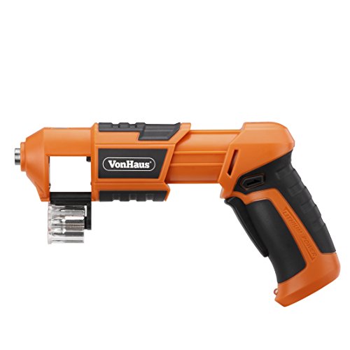 VonHaus-6-in-1-USB-Charging-Cordless-Electric-Screwdriver-36V-Li-Ion-with-6pc-Bit-Set-Quick-Change-Bit-Storage-Revolver-Magazine-Belt-Holster