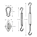 LOVE STORY Hardware Kit 6 Inches Stainless Steel for Triangle Sun Shade Sail Installation