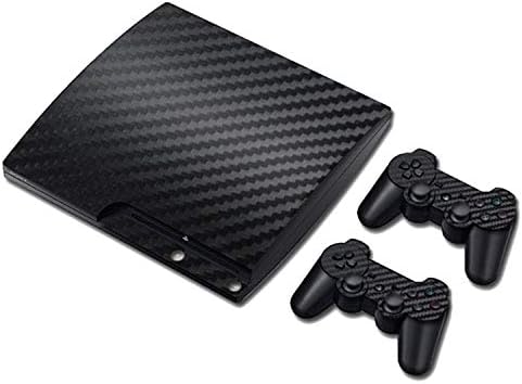 weilinchn Pure Color Vinyl Decal Skin Sticker for PS3 Slim Console Skins+2PCS Controller Stickers for PlayStation3 Slim Accessory,2