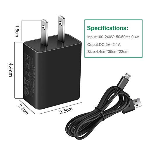 Adapter Rapid Charger Compatible for Reader,Suitable for 7 8 10 Tablet &Phone &Kids Edition,Tab Power Supply Cord