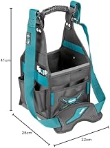 Makita E-15453 4-Sided Tool Tote Open Design 10L 1680D Polyester 6 Pockets view 7
