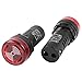 Panel Mount ACDC 110V Red LED Buzzer Alarm Signal Indicator Light 2Pcs