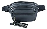 Roma Leather Small Pistol Concealment Fanny Pack - Concealed Carry Gun Pouch with Holster and Top Brass Gun Cloth