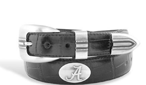 Zeppelin Products Inc. NCAA Alabama Crimson Tide Crocodile Tip Leather Concho Belt