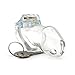 FYJUSTICE Men's Lightweight Comfortable Resin Chasti-ty Device with 4 Sizes Rings 2 Pairs of Keys (Short, Transparent)