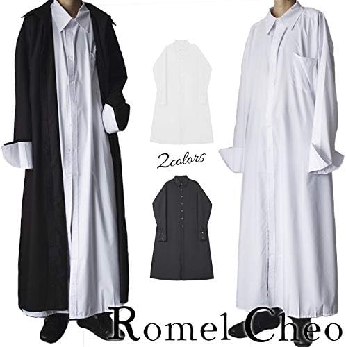 Amazon Romelcheo マキシ丈 ロング シャツ トールサイズ 白シャツ 黒シャツ モノトーン メンズ レディース ユニセックス ストリート モード系 V系 ロック 無地 長袖 きれいめ シンプル ゆったり ビッグシルエット サイド バック スリット ロメルチェオ ワンピース Amazon Romelcheo マキシ丈 ロング シャツ トールサイズ 白シャツ 黒シャツ モノトーン メンズ レディース ユニセックス ストリート モード系 V系 ロック 無地 長袖 きれいめ シンプル ゆったり ビッグシルエット サイド バック スリット ロメルチェオ ワンピース