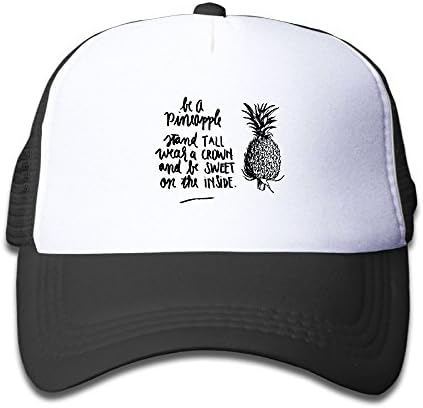 Jiajialiu Mesh Back Trucker Cap Be A Pineapple Adjustable Printing Cool Snapback Hat For Kids