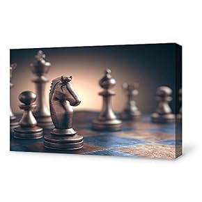 Canvas Wall Art for Living Room, Bedroom Chess Canvas Prints for Home Decoration Ready to Hang - 12x18 inches