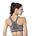 Perkisboby Women's Front Zip Up Padded Racerback Workout Sports Bra, High Impact Support For Runing Yoga Gym (L- 38A 38B 38C 38D 40A 40B 40C)