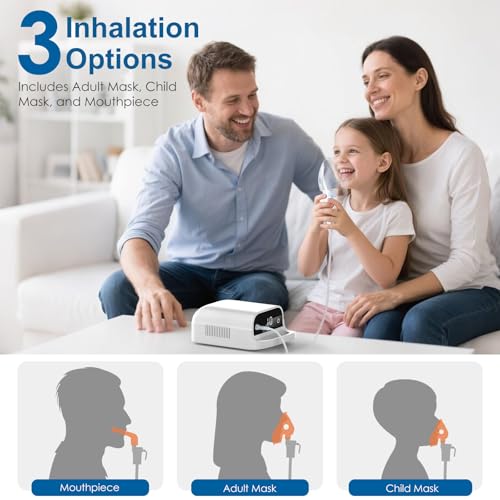 Smart Digital Display Nebulizer for Adults and Children, NEUBULIZER for Home Use, OTC SPACER-0508-V2