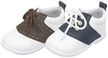 Toddler Boys Navy White Lace Up Trendy Saddle Shoes Size 7