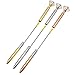 Bememo 4 Pieces Big Crystal Diamond Pen Metal Ballpoint Pen Black Ink and 4 Pieces Ballpoint Pen Refills